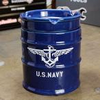 ミリタリードラム缶型灰皿（陶器製） U.S.ネイビー（アメリカ海軍）＿TW-028-HYS