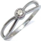 エンゲージリング ダイアモンド 0.10ct ＳＩクラス シンプル プラチナ 婚約指輪