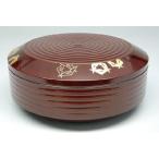 喰籠（菓子器）　木質　ロクロ目喰篭　鱗鶴　茶道具