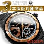 【逆輸入SEIKO CRITERIA】セイコー メンズ カレンダー 腕時計 ブラックダイアル ステンレスベルト SNT025P1