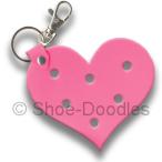 Shoe-Doodles Pink Heart Keychain　シュードゥードゥルズ ハート キーチェーン (ピンク)