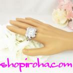 指輪時計 オシャレな鎖のリングウォッチ 銀色22x24角shopiroha.comオリジナル方式指時計