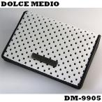 訳あり ドルチェメディオ DolceMedio パンチング カードケース 名刺入れ DM-9905 白/黒