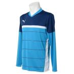 （セール）PUMA プーマ サッカー ウェア トレーニングシャツ メンズ ブルー／ネイビー 920037 BLU/NVY