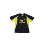 （セール）MIZUNO ミズノ スポーツウェア Tシャツ ジュニア ブラック／ライム 32JA-541709
