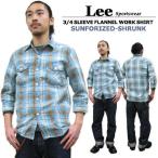 LEE リー 3/4 SLEEVE FLANNEL CHECK WORK SHIRTS 7部袖 フランネルチェック ワークシャツ