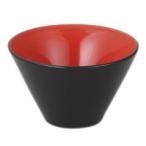 ＜リーバイ＞麗白　16.5cmトロンバトールボール 赤/黒　高品質/中華食器/赤い食器/ホテル食器