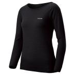 モンベル スーパーメリノウールEXP. ラウンドネックシャツ Women's ブラック Lサイズ 1107582
