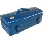 (スチール製工具箱 ツールボックス 道具箱) TRUSCO トラスコ 山型工具箱 ４１６Ｘ１８７Ｘ２００ ブルー Y420B