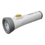 懐中電灯 LED 充電 パナソニック エボルタ乾電池単1形(2本)付き BF-158BK-W