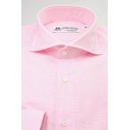 (フェアファクス) FAIRFAX ( 送料・代引き手数料無料 ) 英国 トーマス・メイソン生地使用 ピンク ピンヘッド ホリゾンタルワイド (細身) ドレスシャツ