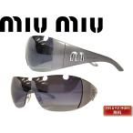 miu miu サングラス ミュウミュウ グレーシルバーフレーム グラデーションブラックミラーレンズ プラスチック素材 アイウェア 0MU-11HS-7PS4S1 WN0001