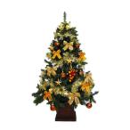 クリスマスツリー　180cmウッドベースツリーSET　ゴールドオレンジ