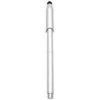 〔タッチペン：静電式・感圧式〕 ファイバーヘッドタッチペン 低重心タイプ （シルバー） STP-07/SL
