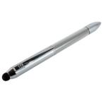 〔タッチペン／ボールペン：静電式・感圧式〕 ファイバーヘッドタッチペン 3WAYタイプ （シルバー） STP-09/SL