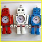 おもしろ雑貨｜置時計｜目覚まし時計｜アンティーク｜ロボットクロック１号 ブルー